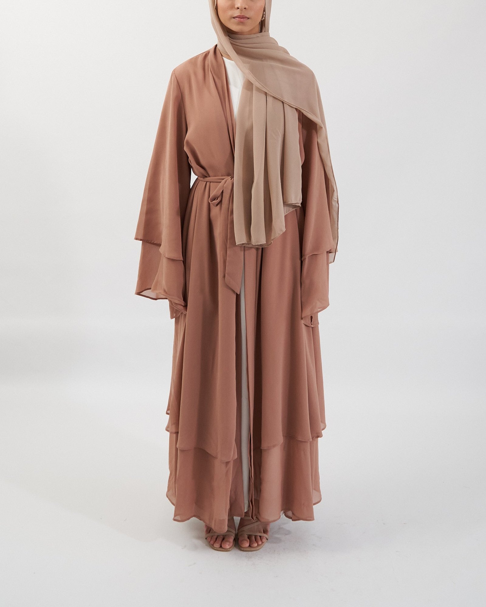Aisha Abaya with Hijab - Brown