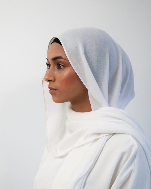 Premium Modal Hijab - White