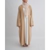 Moon Linen Abaya with Hijab - Beige