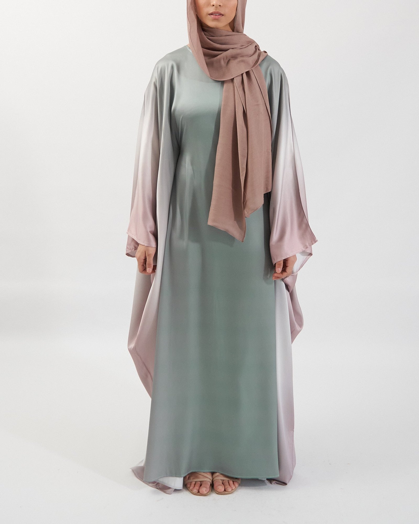 OmbreAbaya-Sage-FajrNoor.jpg Butterfly Ombre Abaya - Sage